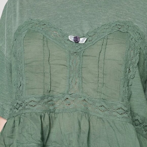 Free People wash army Fall In Love Corset Peplum top in size XS - Picture 8 of 15